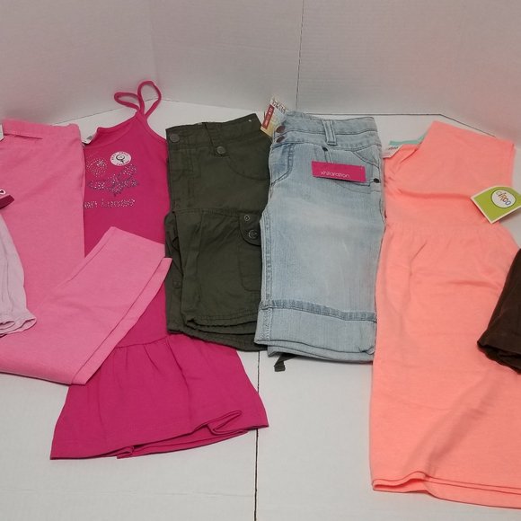 Lot of 7 Girls M 7-8 Dress Shorts Skort Leggings Target NWT NEW - Picture 1 of 15